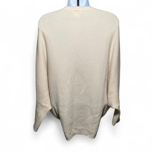 Club Monaco Knit Cashmere Crewneck Coon Sweater in Shell - Picture 5 of 5